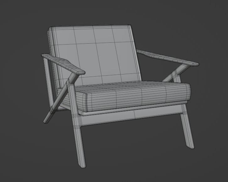 Modern  Chair 3D model_3