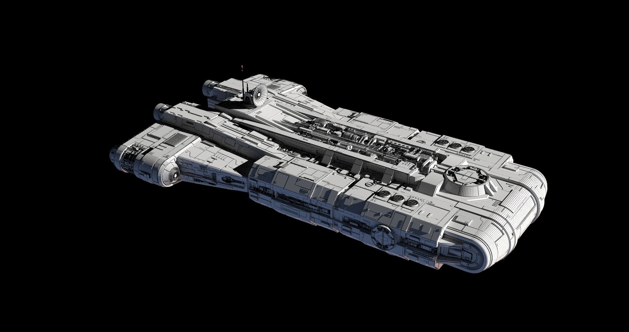 Roken rebel ship - Star Wars Kenobi 3D model_12