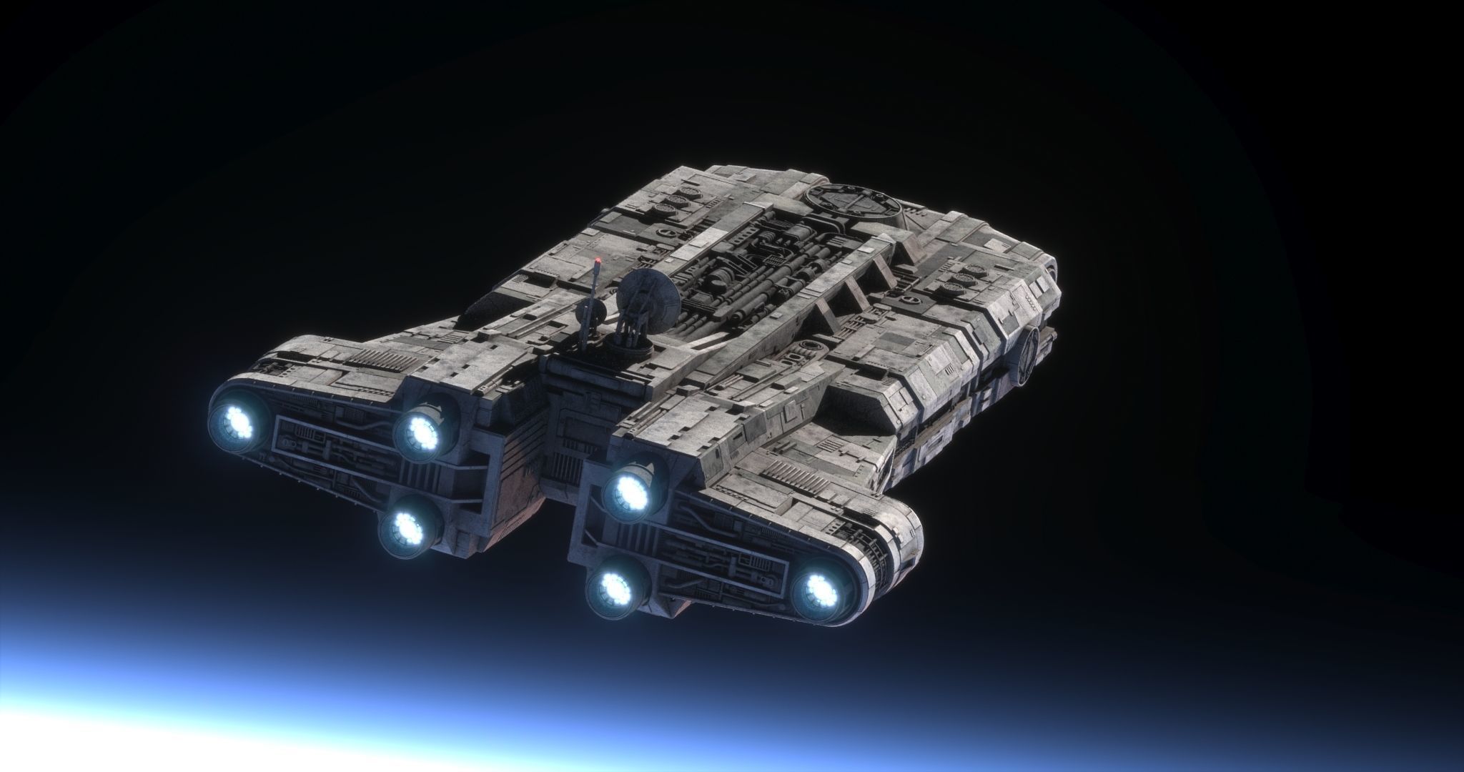 Roken rebel ship - Star Wars Kenobi 3D model_3