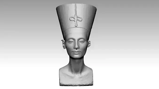 Nefertiti 3d print model bust of egyptian woman