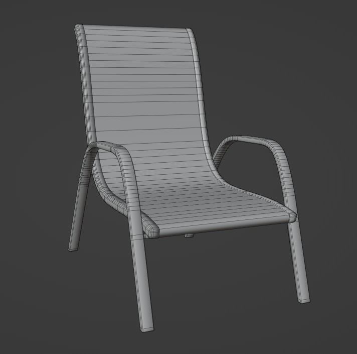 Modern  Chair 3D model_3