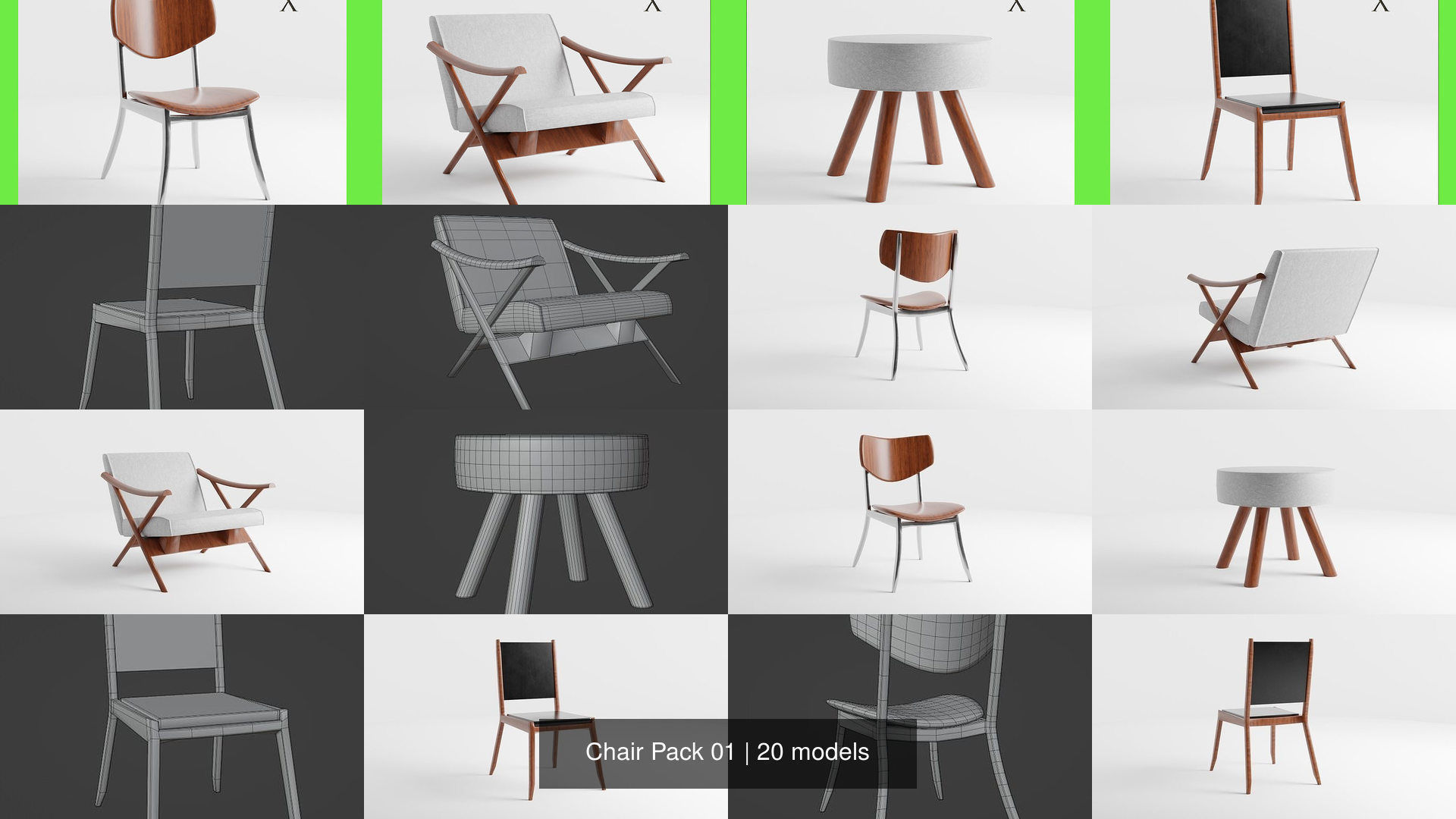 Chair Pack 01 3D Model Collection_21