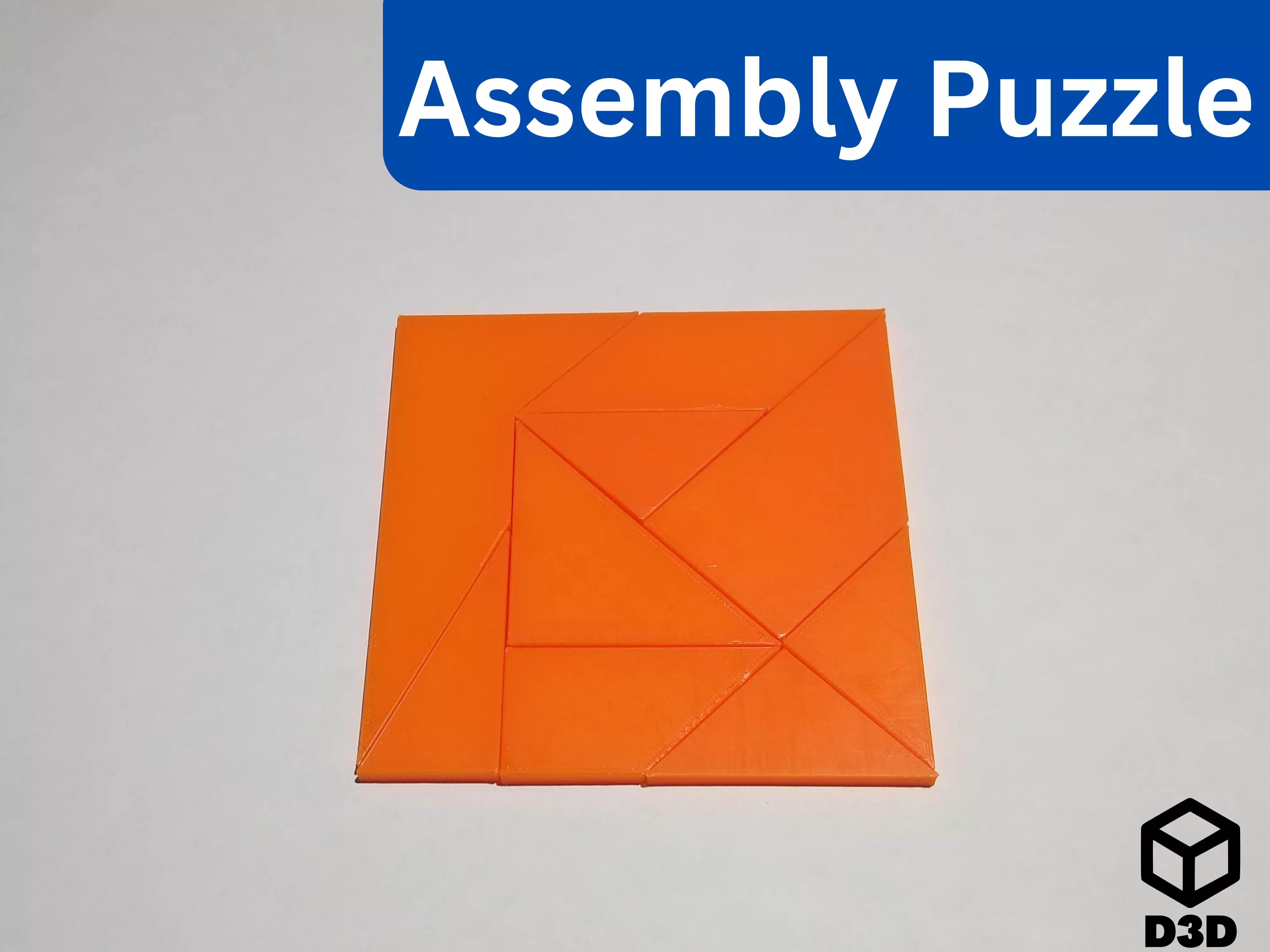 Square Assembly Puzzle Free 3D print model