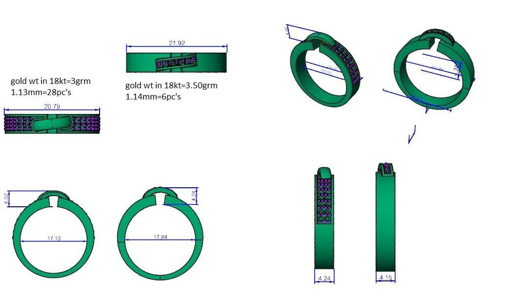 Wedding Band - HC0813 375 3D print model_4