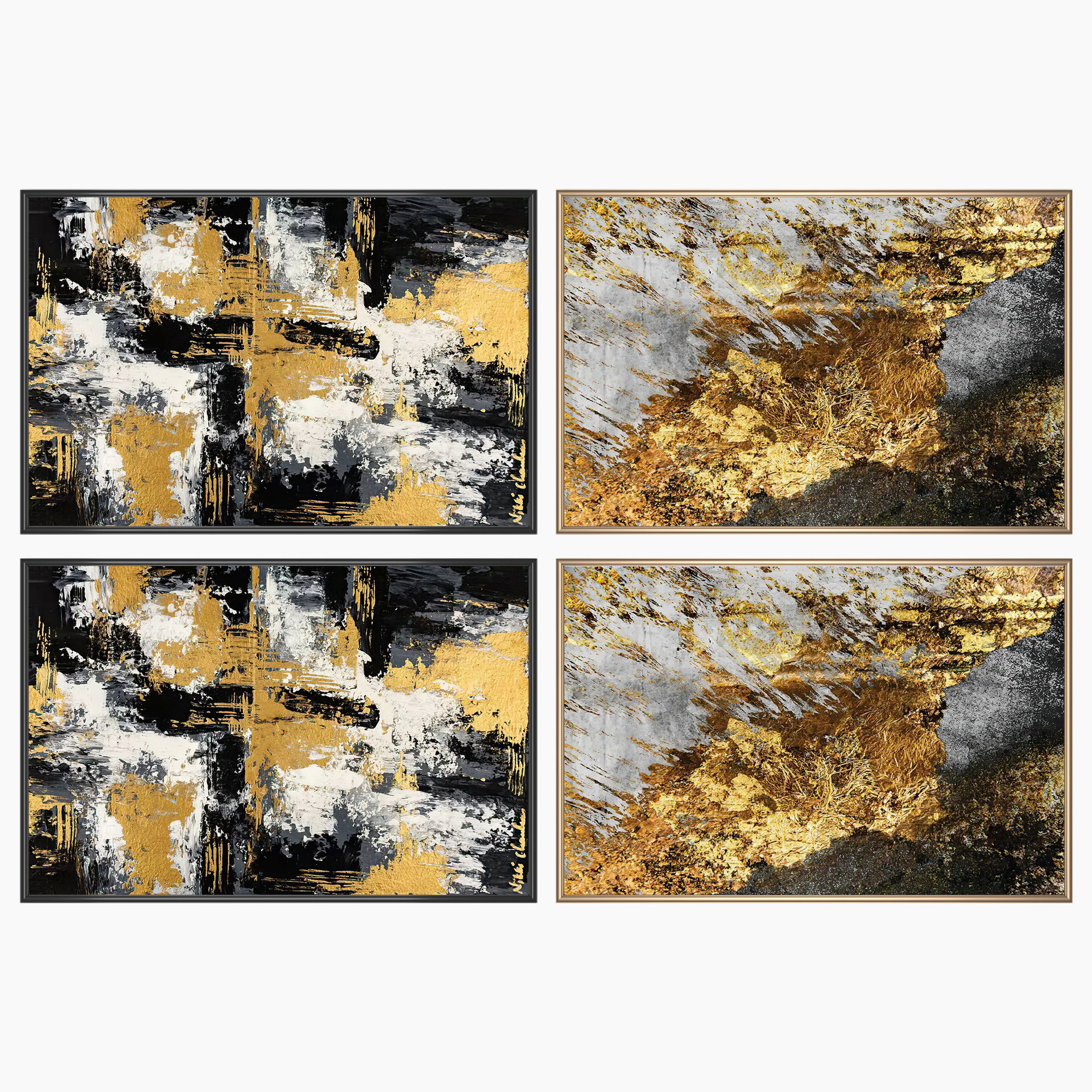 Wall Art Set 3674 3D model_1