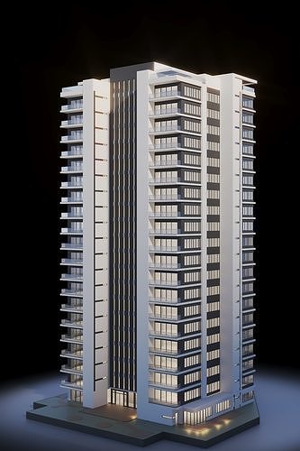 Apartments Building 3D model 3