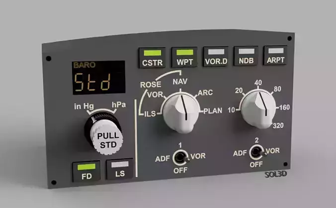 A320 EFIS 3D PRINTED