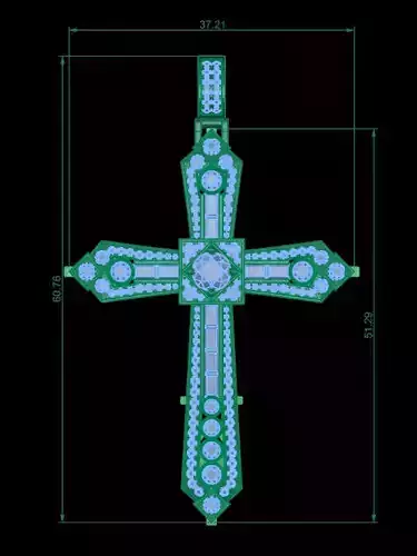 pendants cross full diamond 