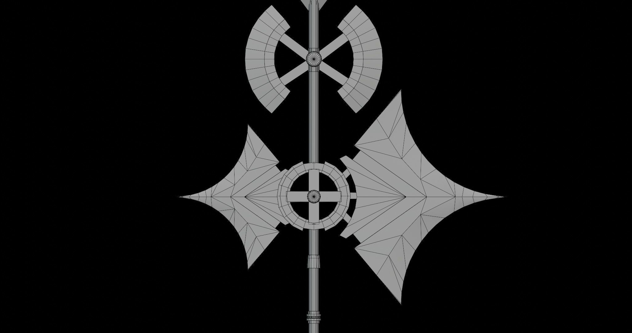 Fantasy Spear 01 Glow Weapon with PBR Unity UE Textures Low-poly 3D model_21