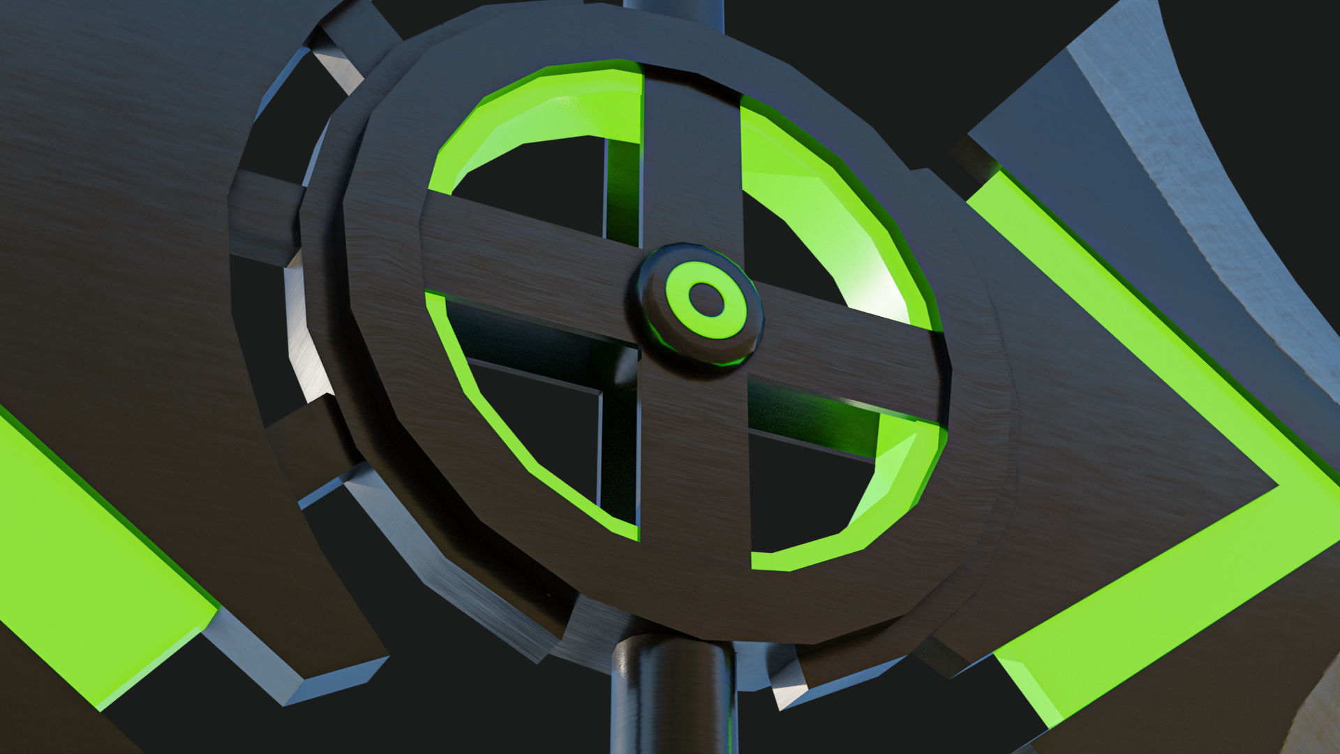 Fantasy Spear 01 Glow Weapon with PBR Unity UE Textures Low-poly 3D model_15