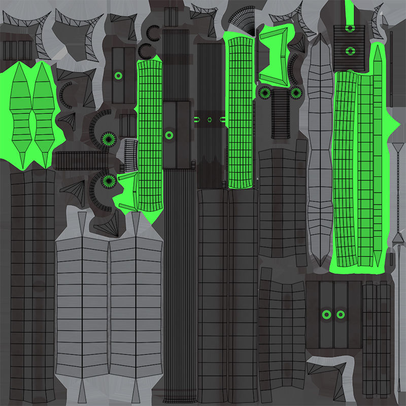 Fantasy Spear 01 Glow Weapon with PBR Unity UE Textures Low-poly 3D model_24