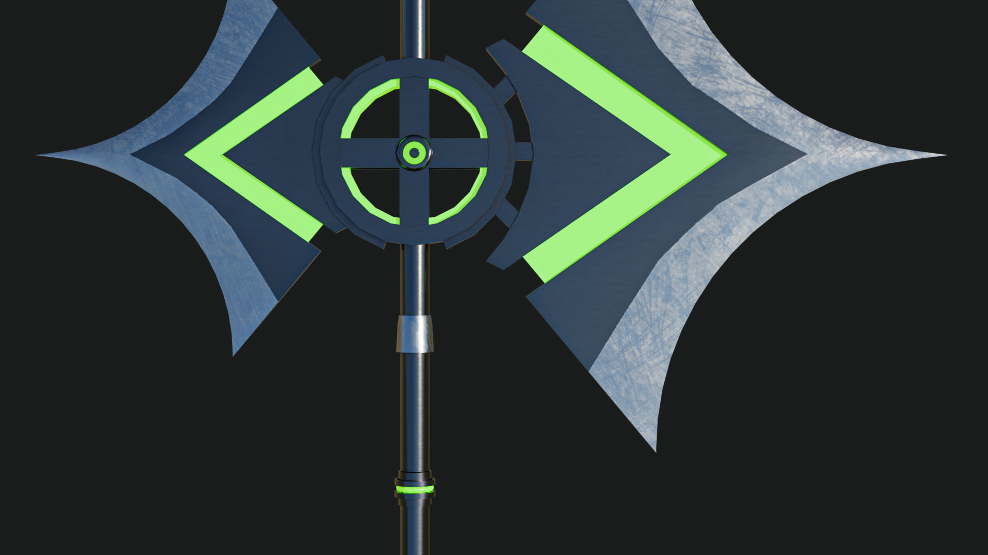 Fantasy Spear 01 Glow Weapon with PBR Unity UE Textures Low-poly 3D model_8