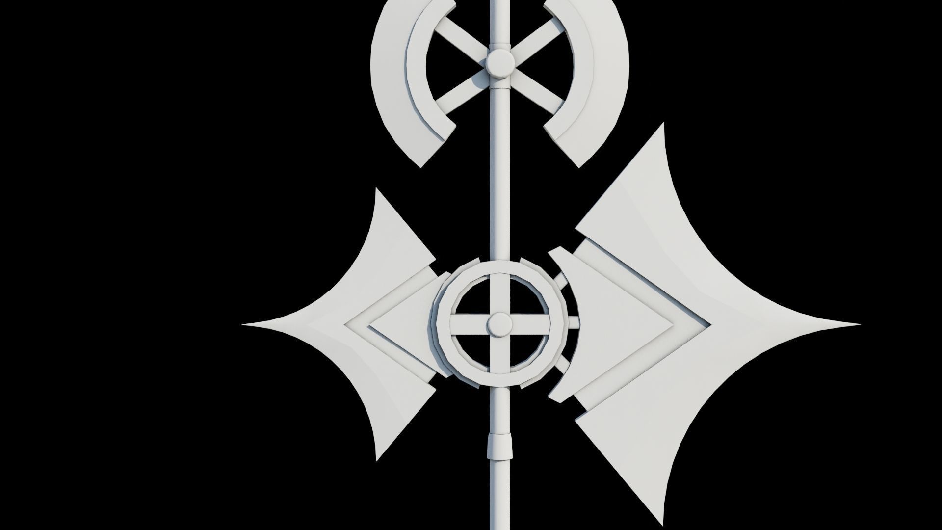 Fantasy Spear 01 Glow Weapon with PBR Unity UE Textures Low-poly 3D model_19