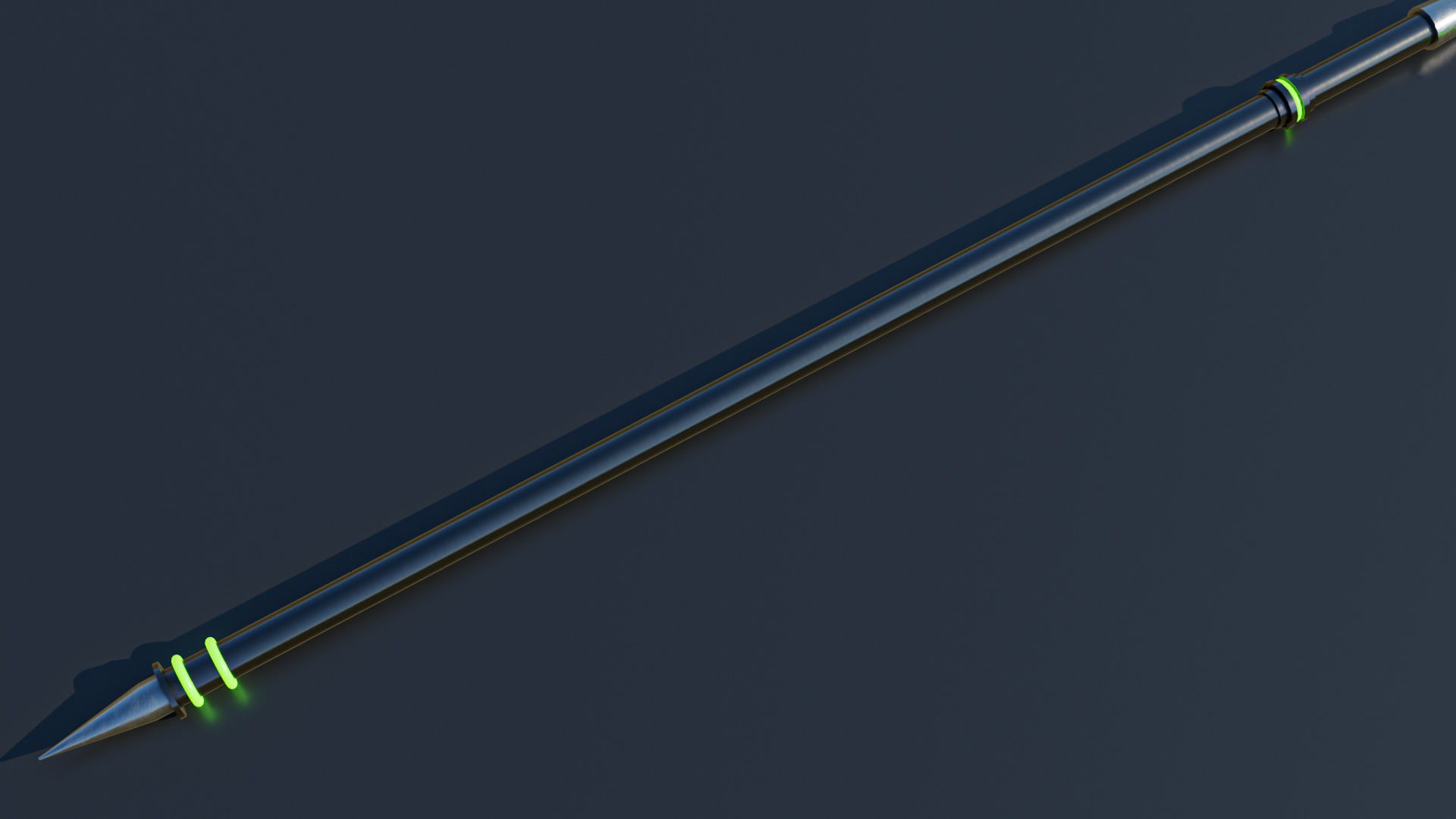Fantasy Spear 01 Glow Weapon with PBR Unity UE Textures Low-poly 3D model_6