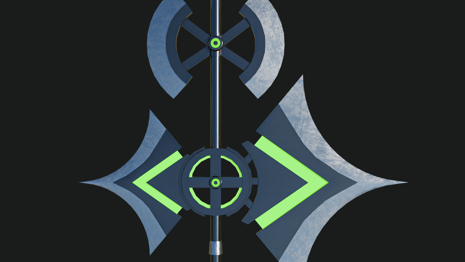 Fantasy Spear 01 Glow Weapon with PBR Unity UE Textures Low-poly 3D model_5