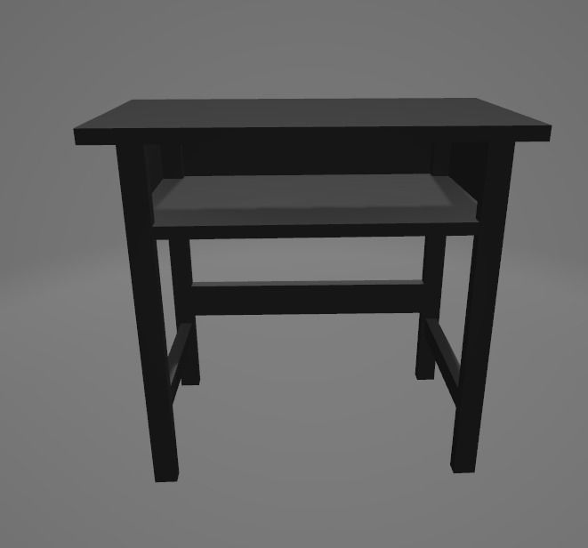 School Table NONTEXTURED 3D model_2