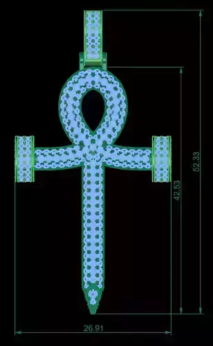 pendants cross full diamond