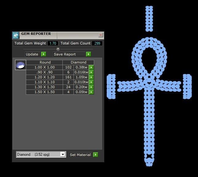 pendants cross full diamond 3D print model_2