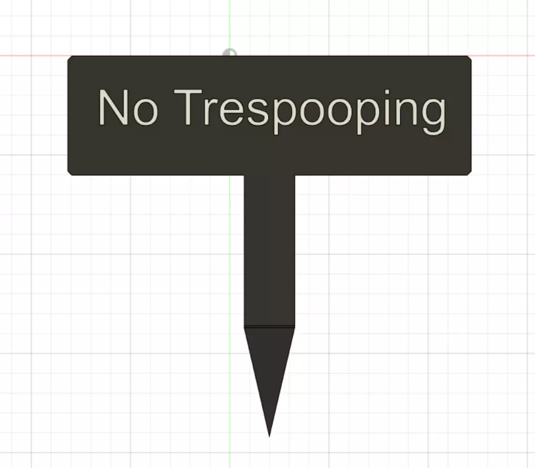 No Trespooping Sign 3D print model