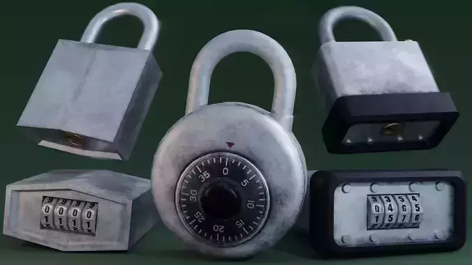 Lock Collection - All The Locks You Need Low-poly 3D model