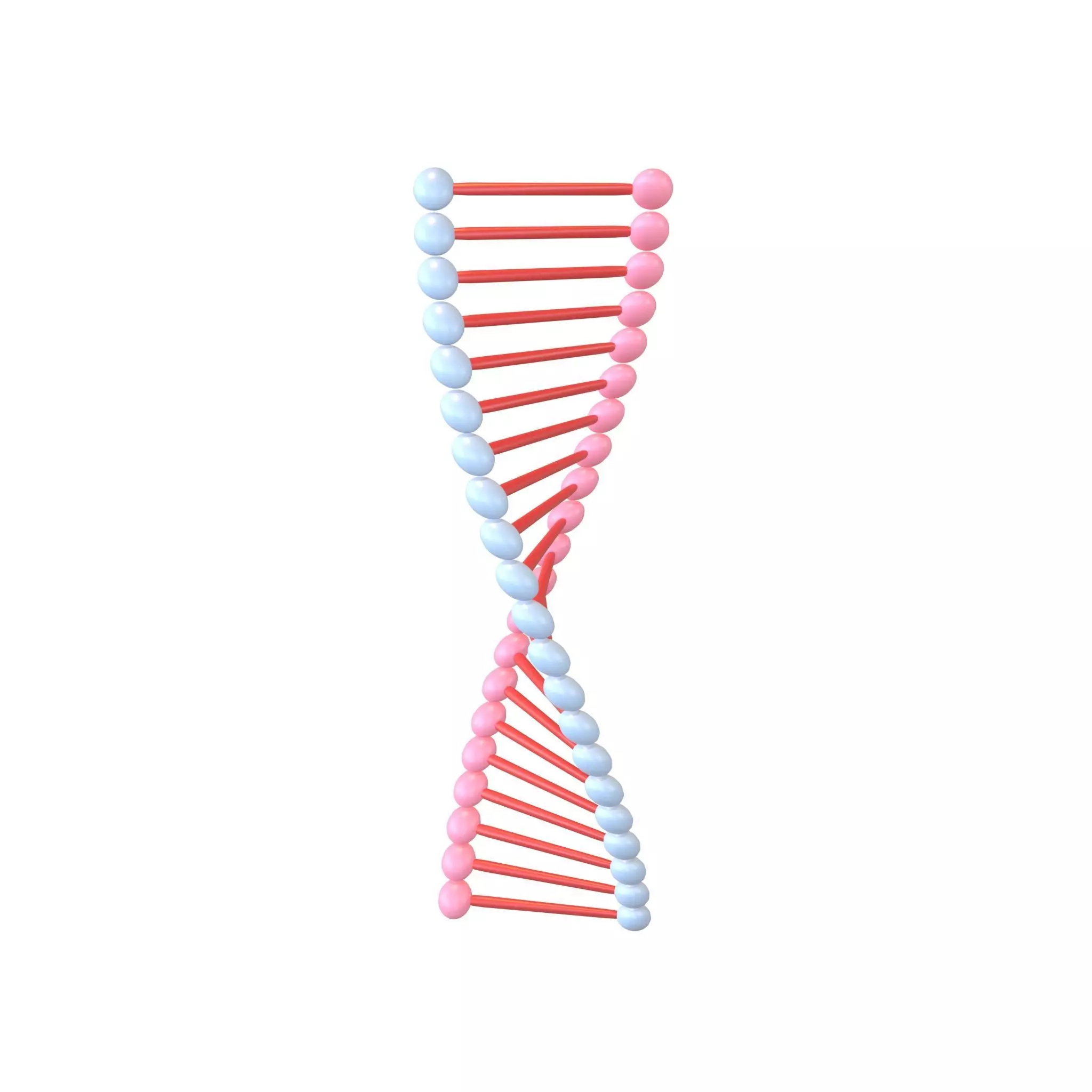 Cartoon DNA Molecule v1 002 Low-poly 3D model