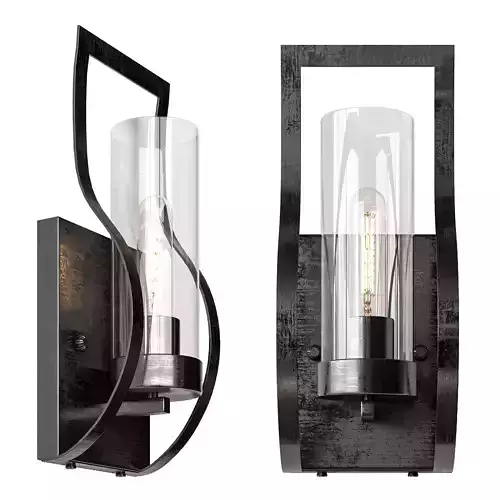 Pitchford 1 Light Dimmable Antique Black Armed Sconce