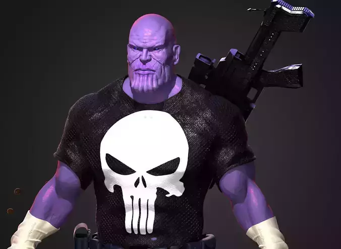 Punisher Thanos Sculpt 3D model
