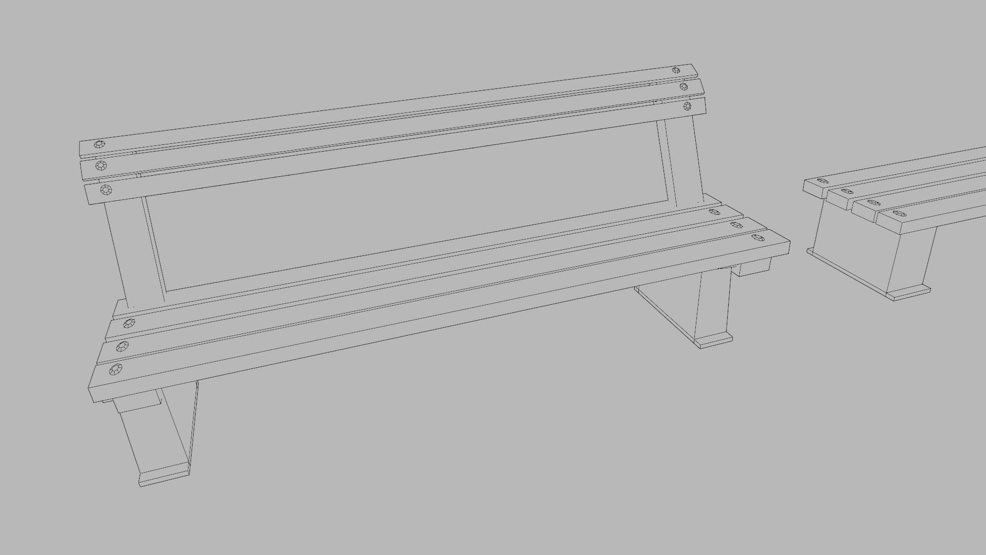 street chairs with 4k pbr textures model Low-poly 3D model_12