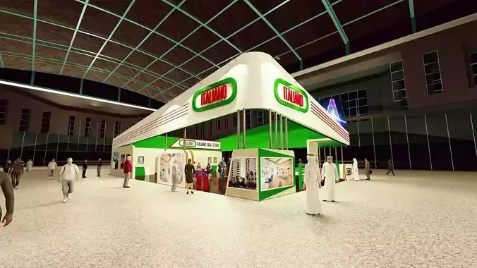 Italiano special stand Booth  Design and the render in lumion