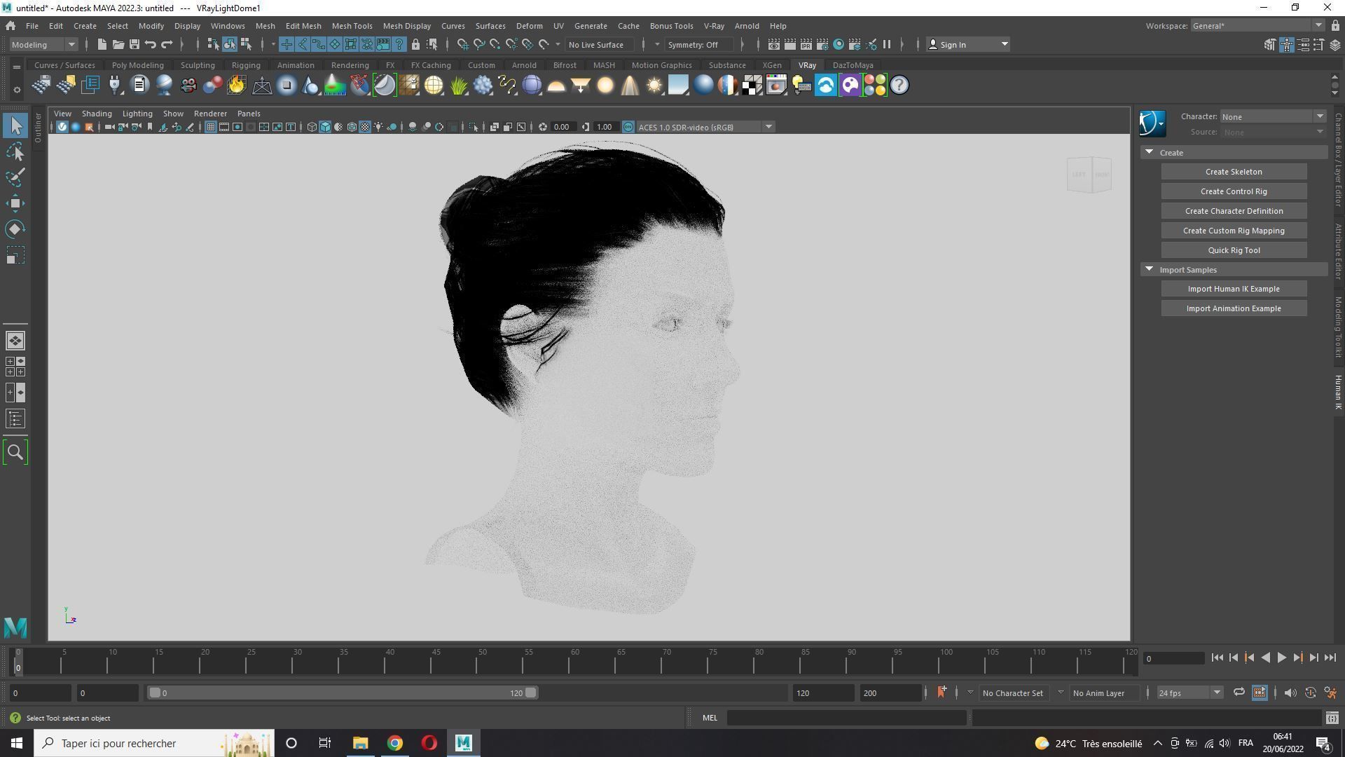 Free Realistic Female hair Free low-poly 3D model_10