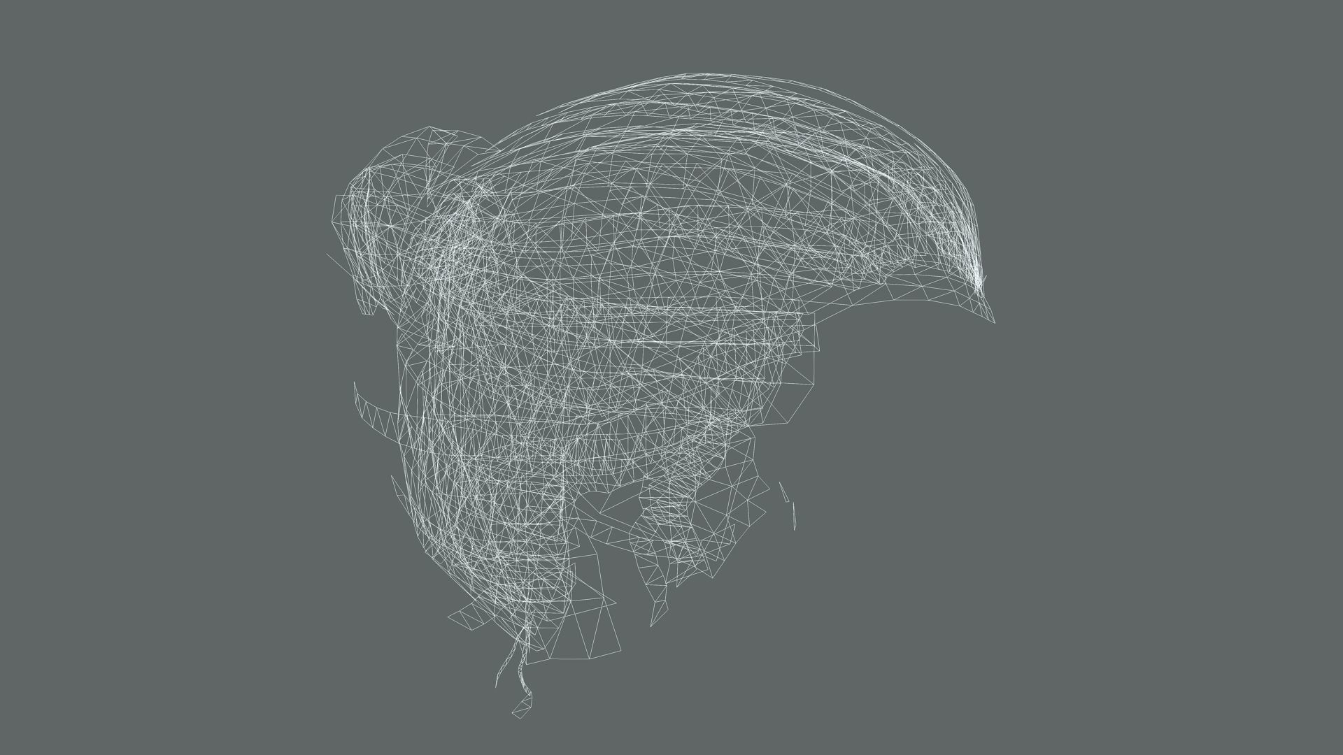 Free Realistic Female hair Free low-poly 3D model_17