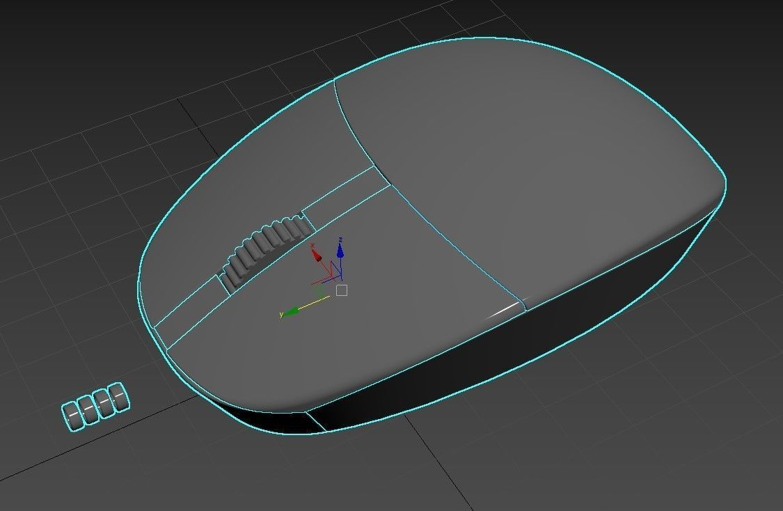 Computer Mouse - office -max vray fbx obj 3D model_1