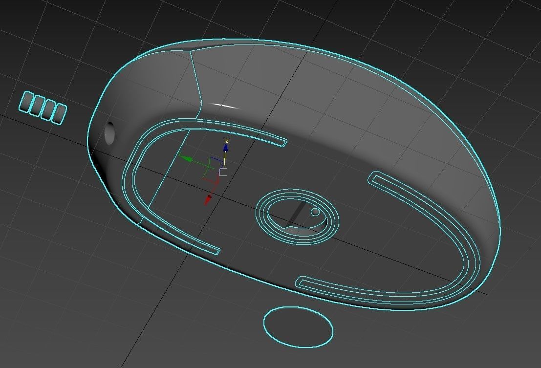 Computer Mouse - office -max vray fbx obj 3D model_3