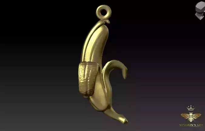 Banana pendant 3D print model