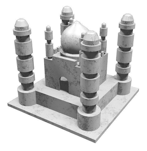 Ceramic Architecture Castle 3D model_2