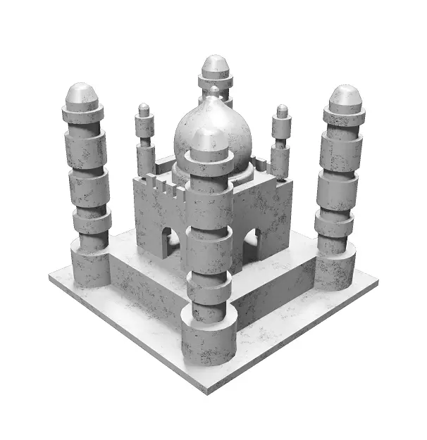 Ceramic Architecture Castle 3D model_0
