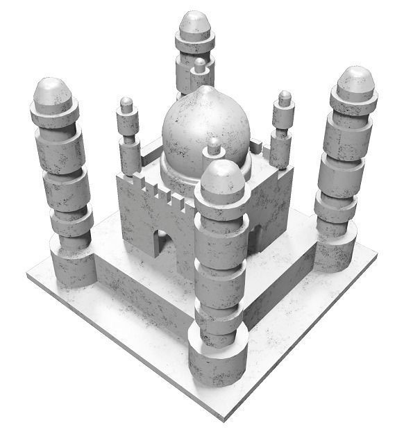 Ceramic Architecture Castle 3D model_1