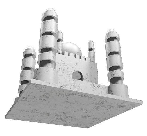 Ceramic Architecture Castle 3D model_3