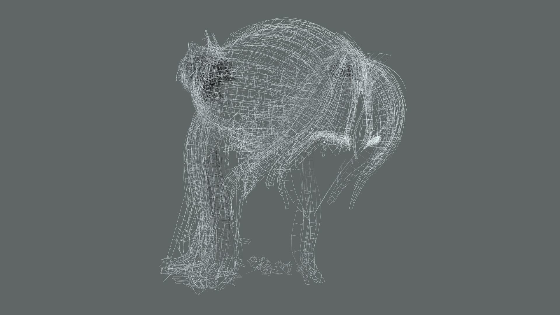 Realistic Female hair card 2 Low-poly 3D model_16