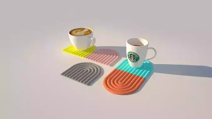 Coaster semicircle minimalistic