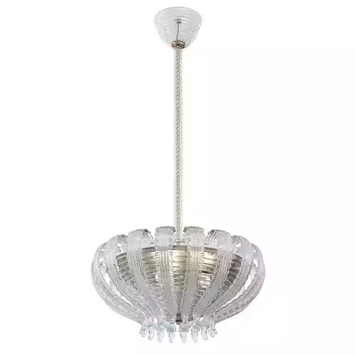Murano Glass Chandelier by Barovier Toso 3D model
