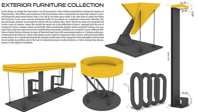 Exterior Furniture Collection 3D model
