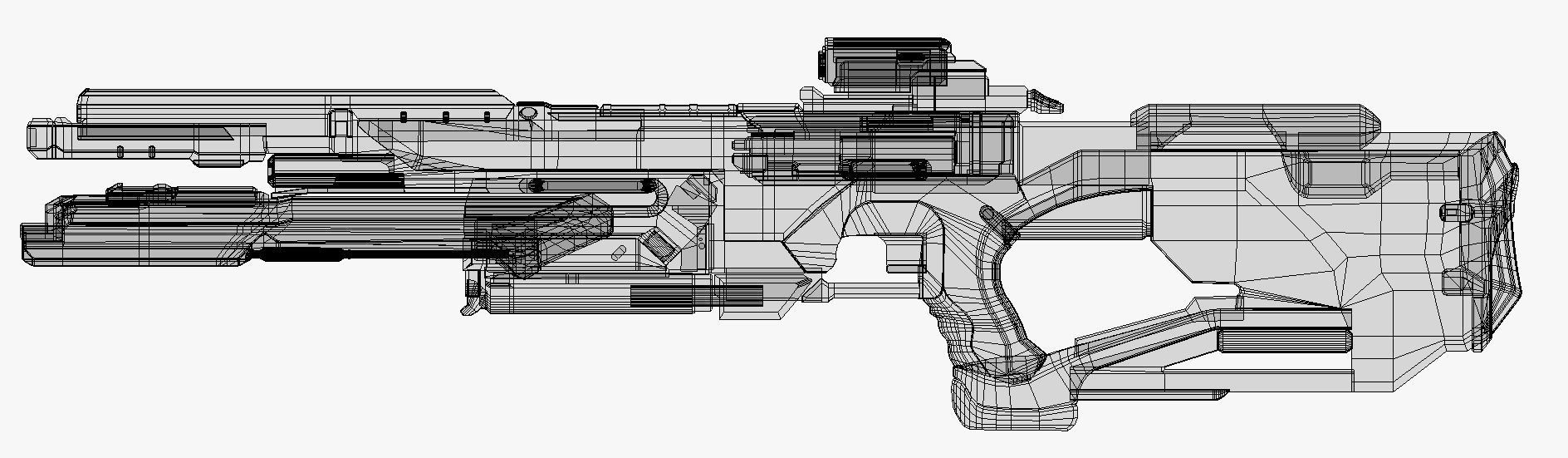 Plasma Assault Rifle Low-poly 3D model_14