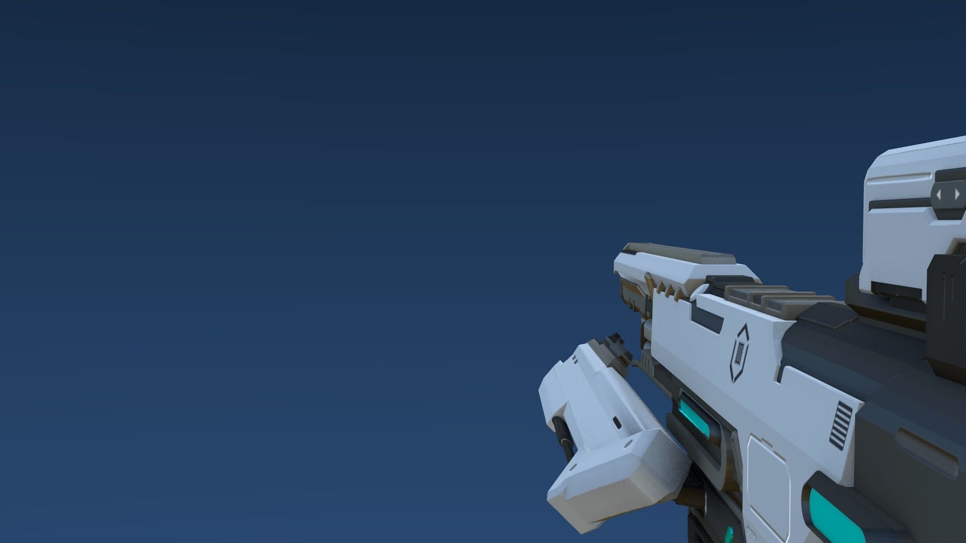 Plasma Assault Rifle Low-poly 3D model_8