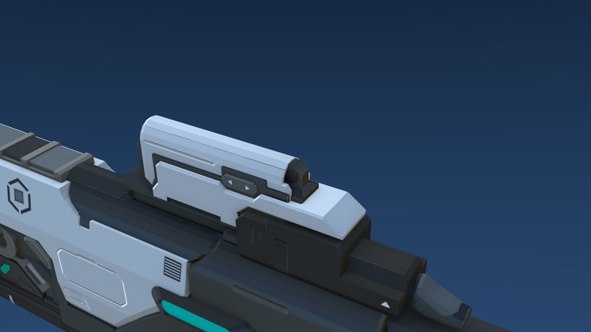 Plasma Assault Rifle Low-poly 3D model_12