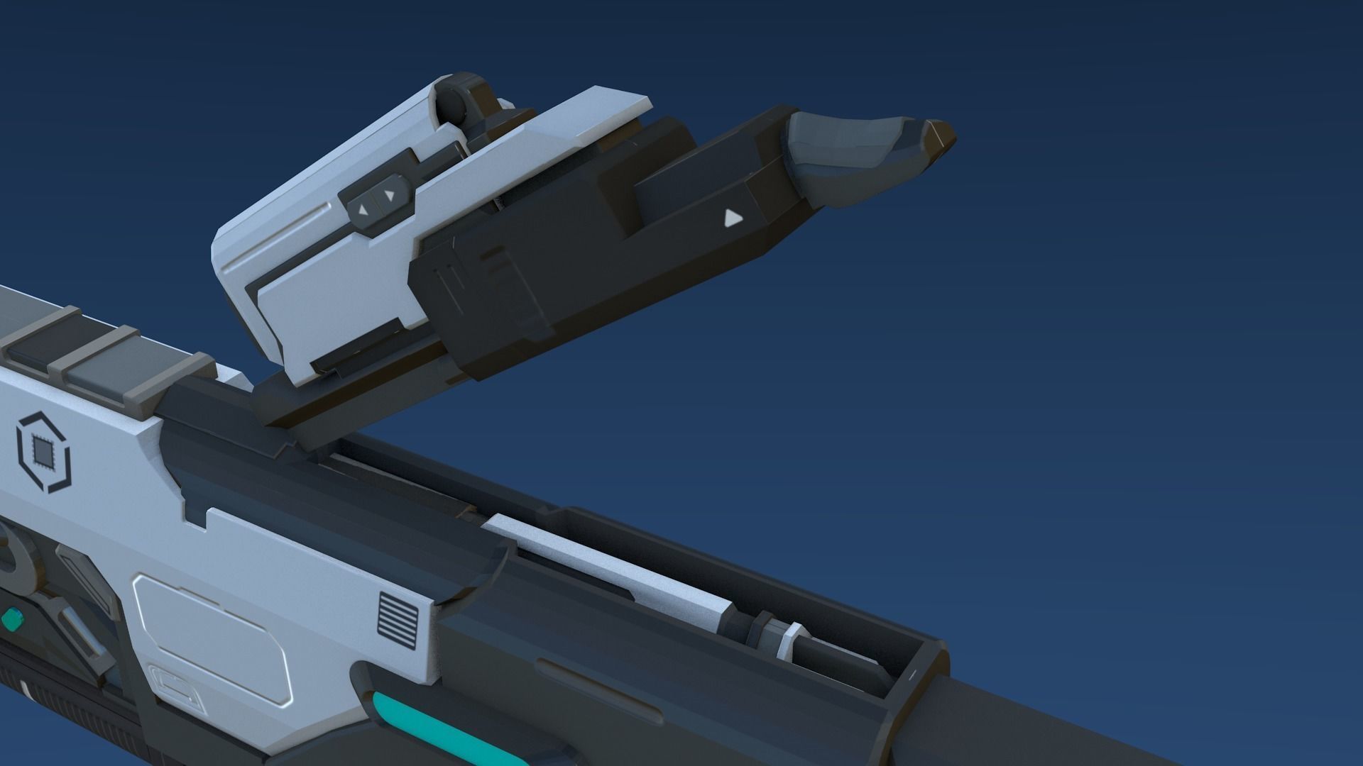Plasma Assault Rifle Low-poly 3D model_11