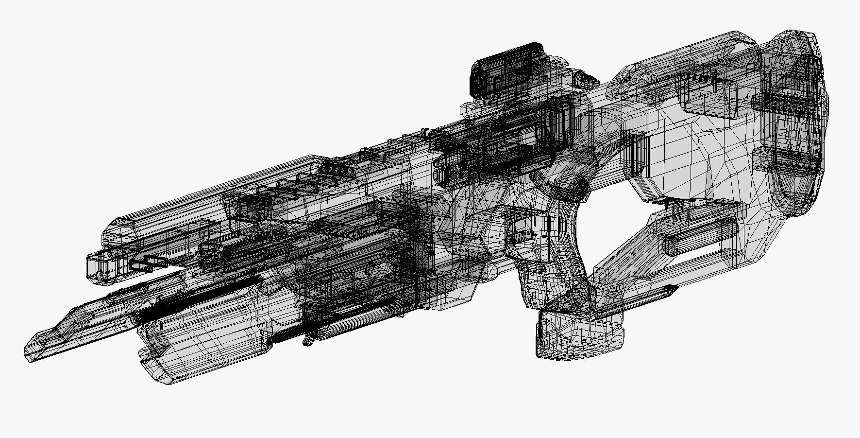 Plasma Assault Rifle Low-poly 3D model_16