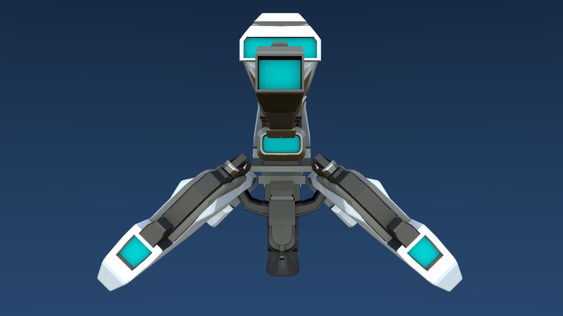 Plasma Assault Rifle Low-poly 3D model_13