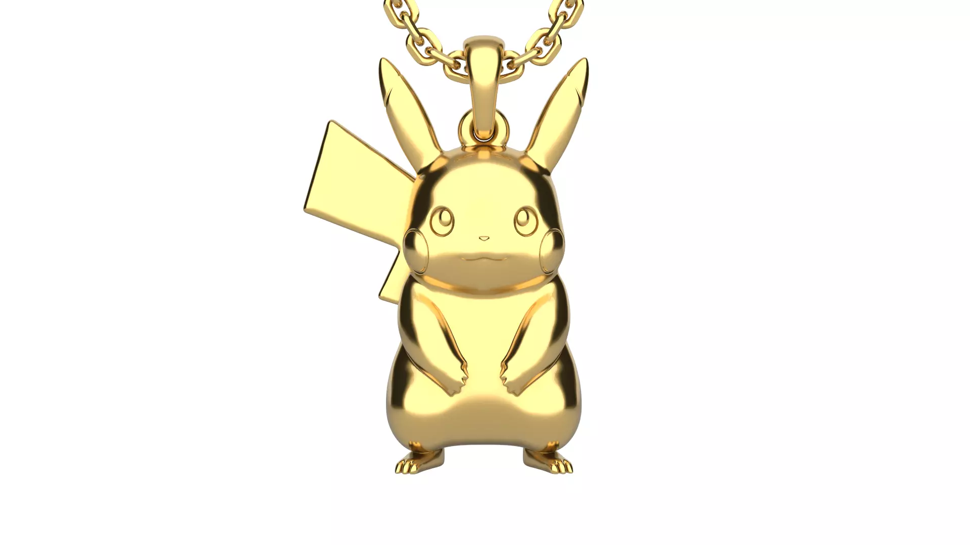 Pikachu pendant 3D print model_0