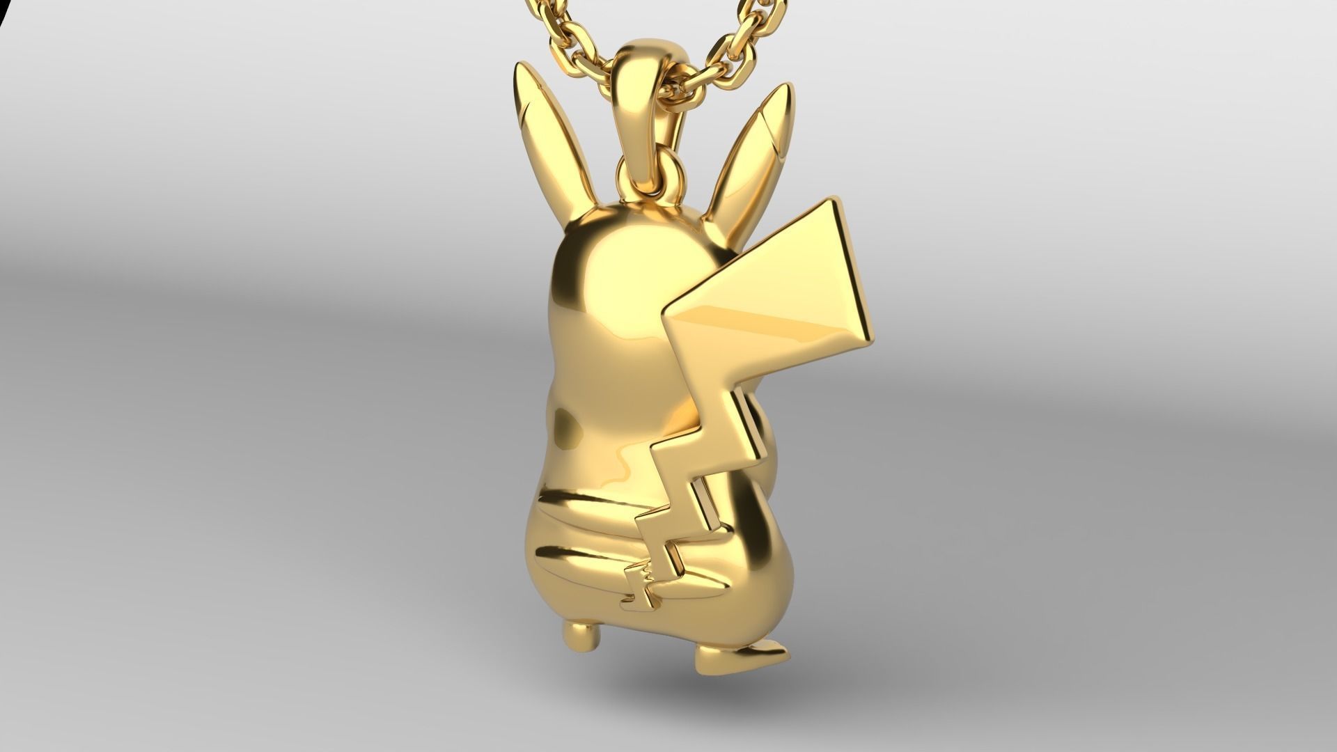 Pikachu pendant 3D print model_6